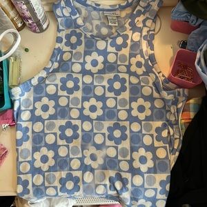 Blue flower print rue 21 XL never worn
